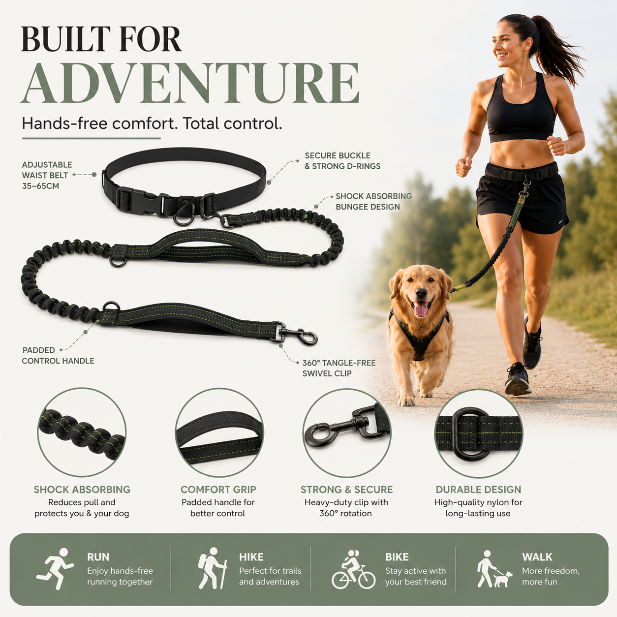 Hands-Free Running Lead