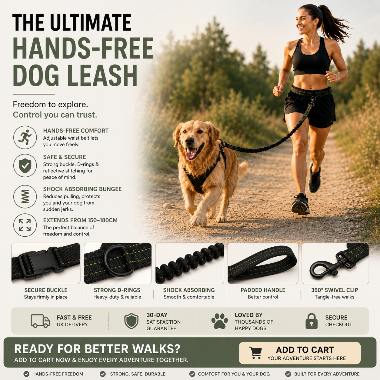 Hands-Free Running Lead