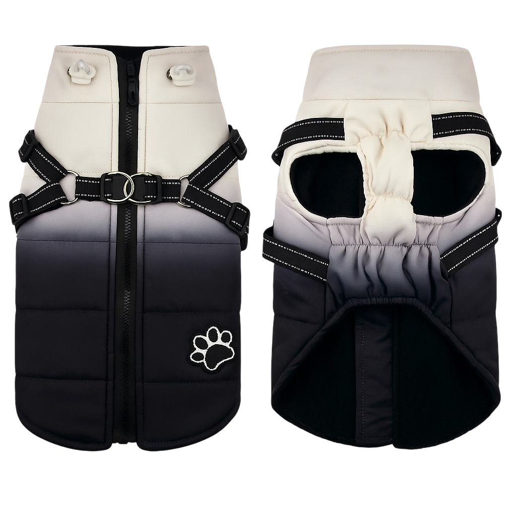 Reflective Dog Jacket with Harness & Ultra-Warm Comfort