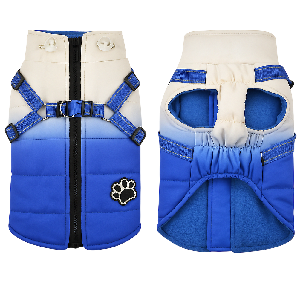 Reflective Dog Jacket with Harness & Ultra-Warm Comfort