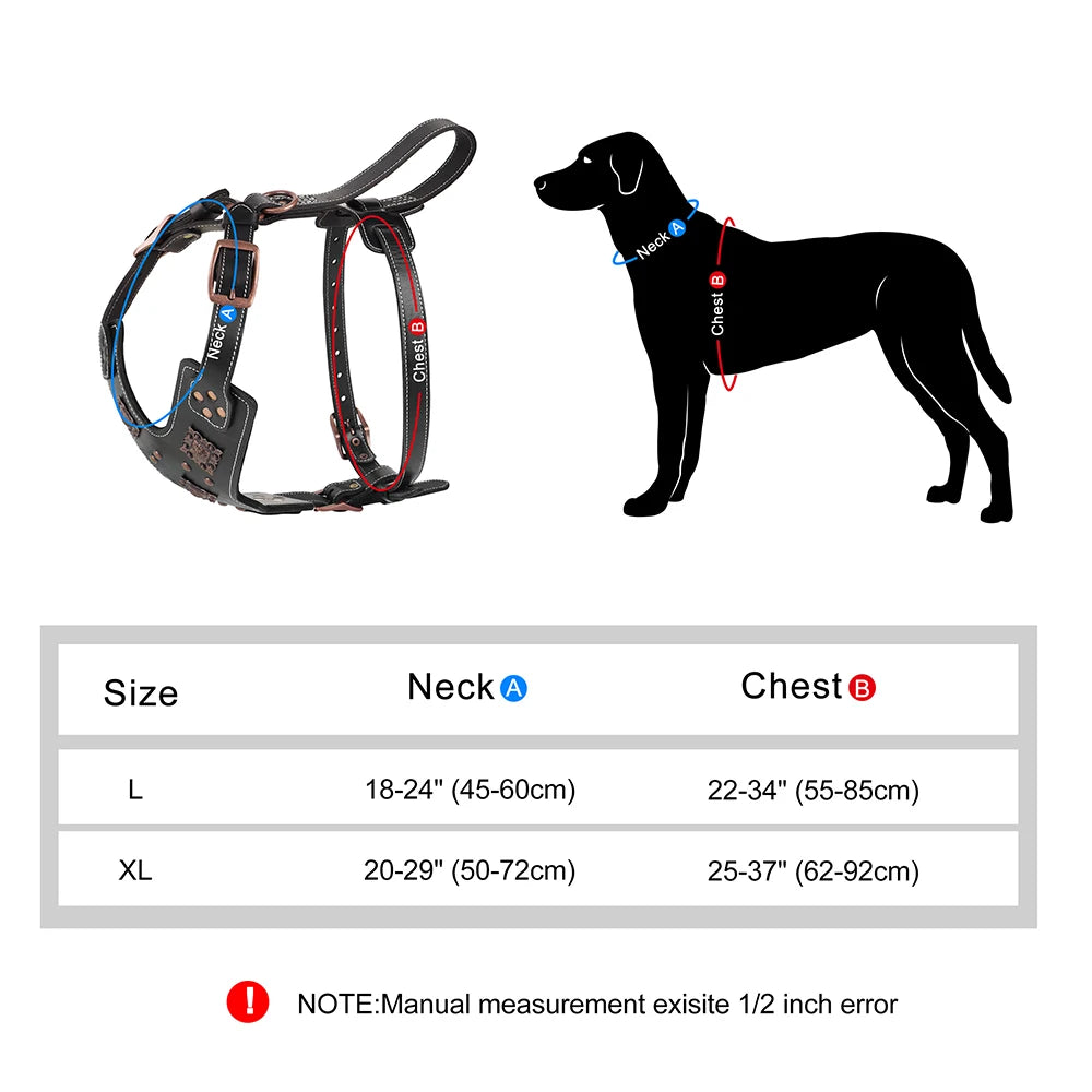 Genuine Leather Dog Harness