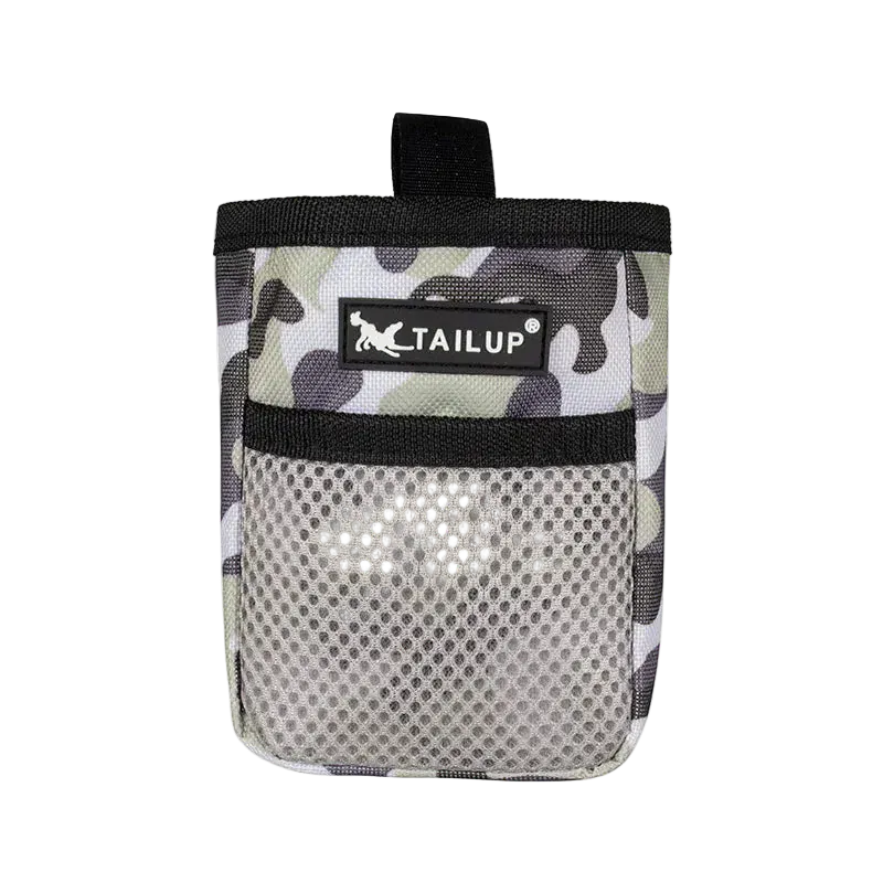 Pawmudder Pack & Pouches Gray Compact Pet Training Treat Pouch with Easy-Access Clip