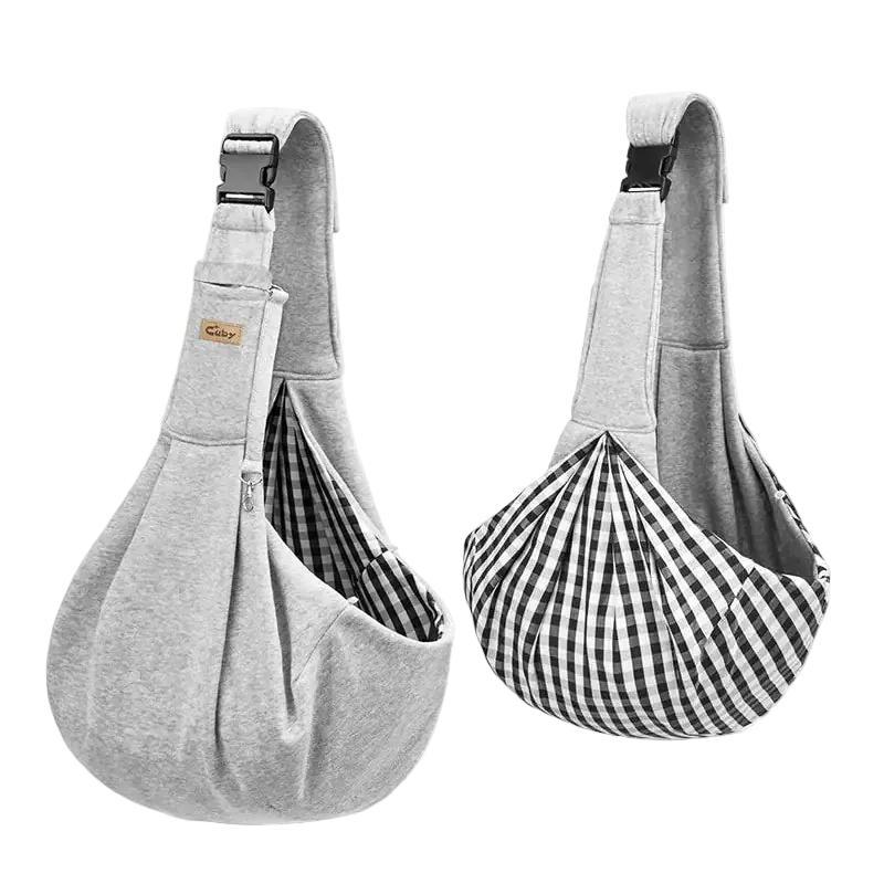 Pawmudder Travel Grey Pet Dog Travel Sling Carrier – Adventure Made Easy