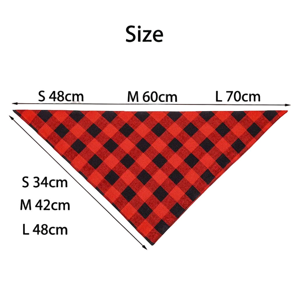 Pawmudder Bandanas Plaid Cotton Dog Bandana – Soft, Washable & Stylish Dog Scarf