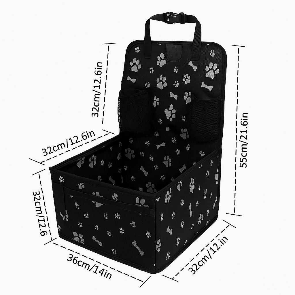 Pawmudder Travel Stain‑Resistant Dog Car Seat Mat – Washable Oxford Cloth