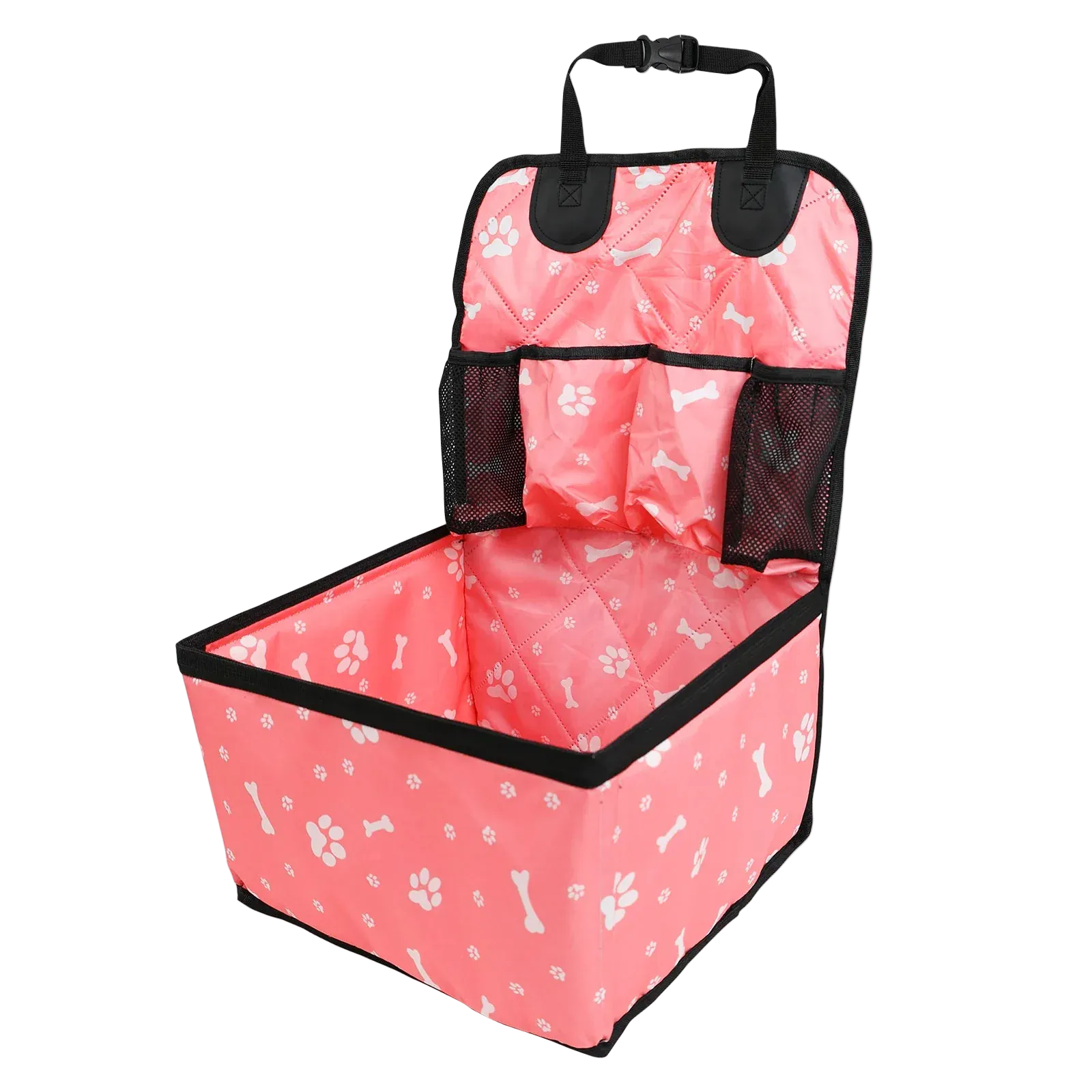 Pawmudder Travel Pink Stain‑Resistant Dog Car Seat Mat – Washable Oxford Cloth