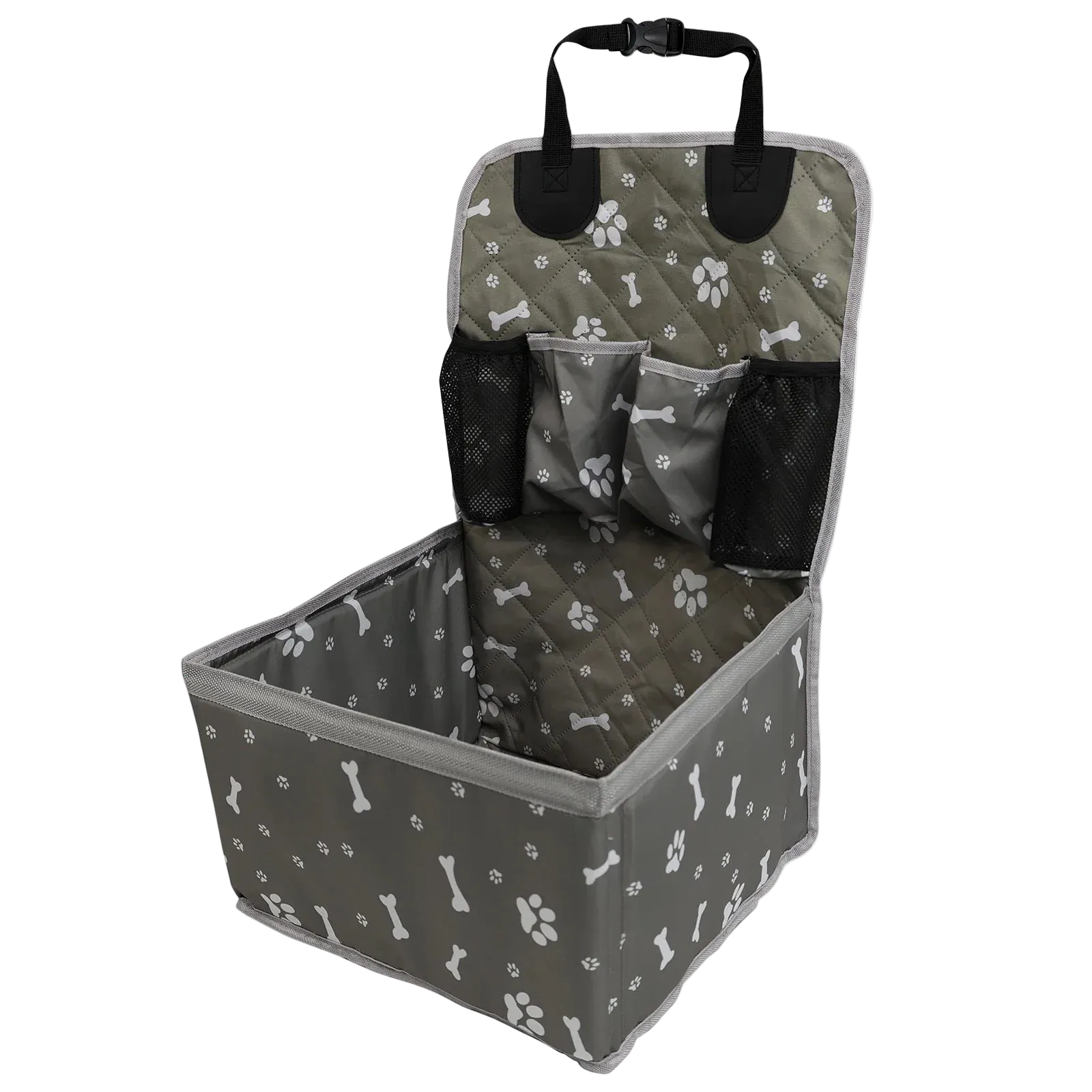 Pawmudder Travel Gray Stain‑Resistant Dog Car Seat Mat – Washable Oxford Cloth