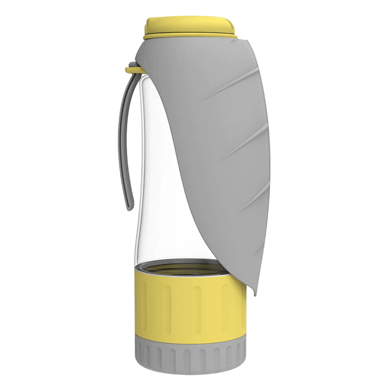 Pawmudder Bowls Grey 2-in-1 Portable Dog Water & Food Travel Bottle