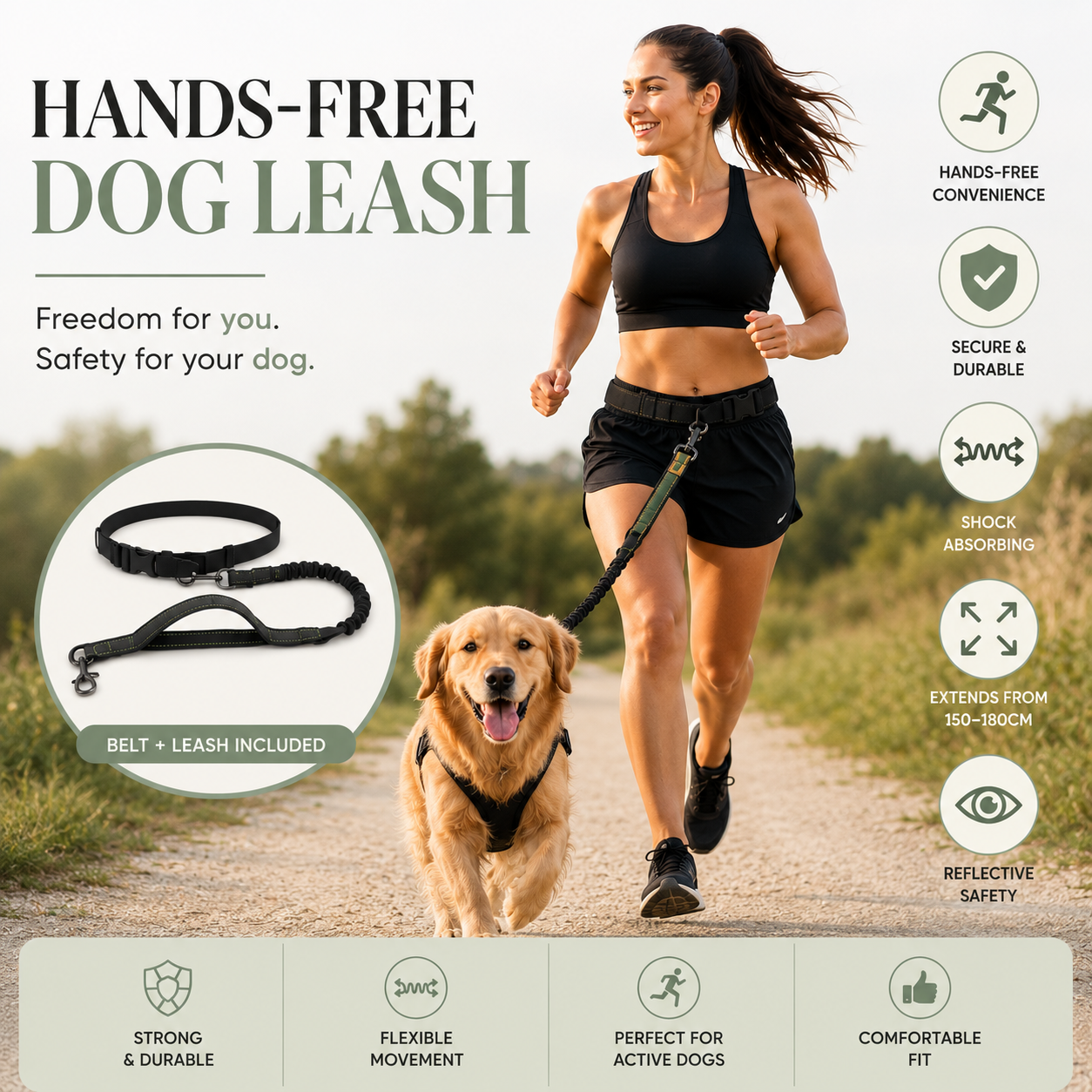 Hands-Free Running Lead