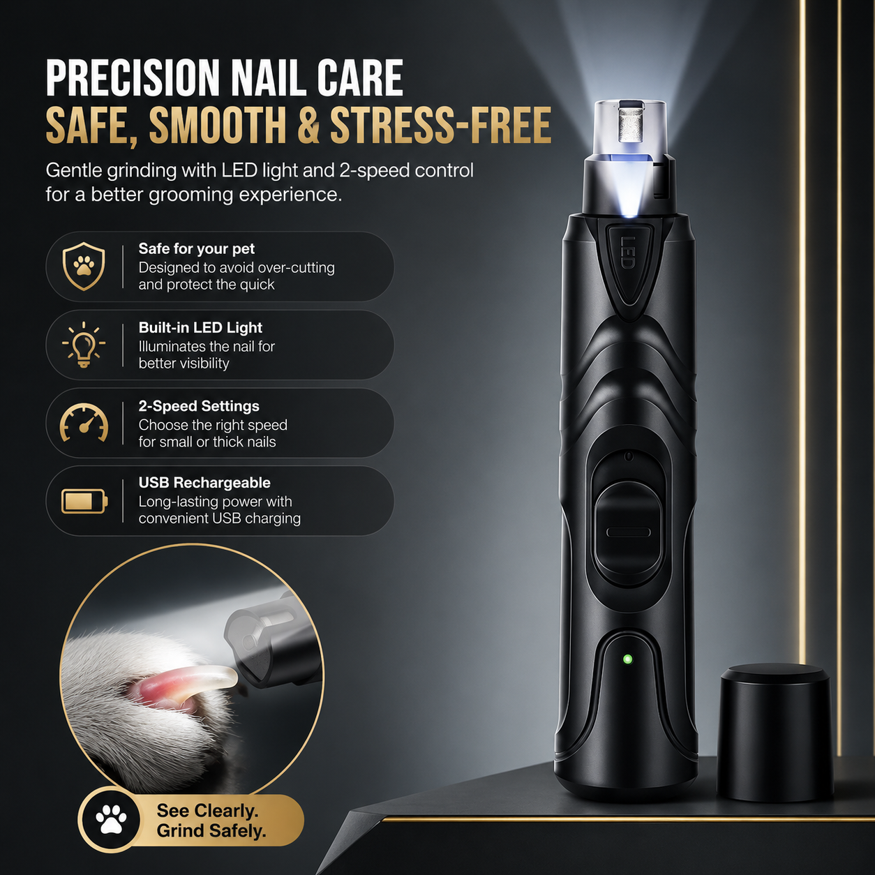 Silent Nail Grinder