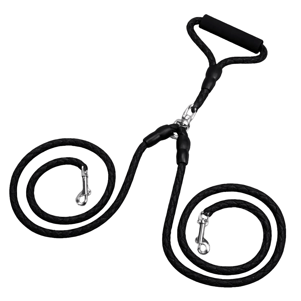 Pawmudder Leash Black ComfyControl Duo Leash