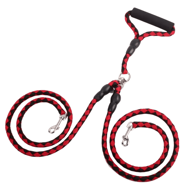 Pawmudder Leash Red ComfyControl Duo Leash – Strong, Comfortable & Adventure-Ready