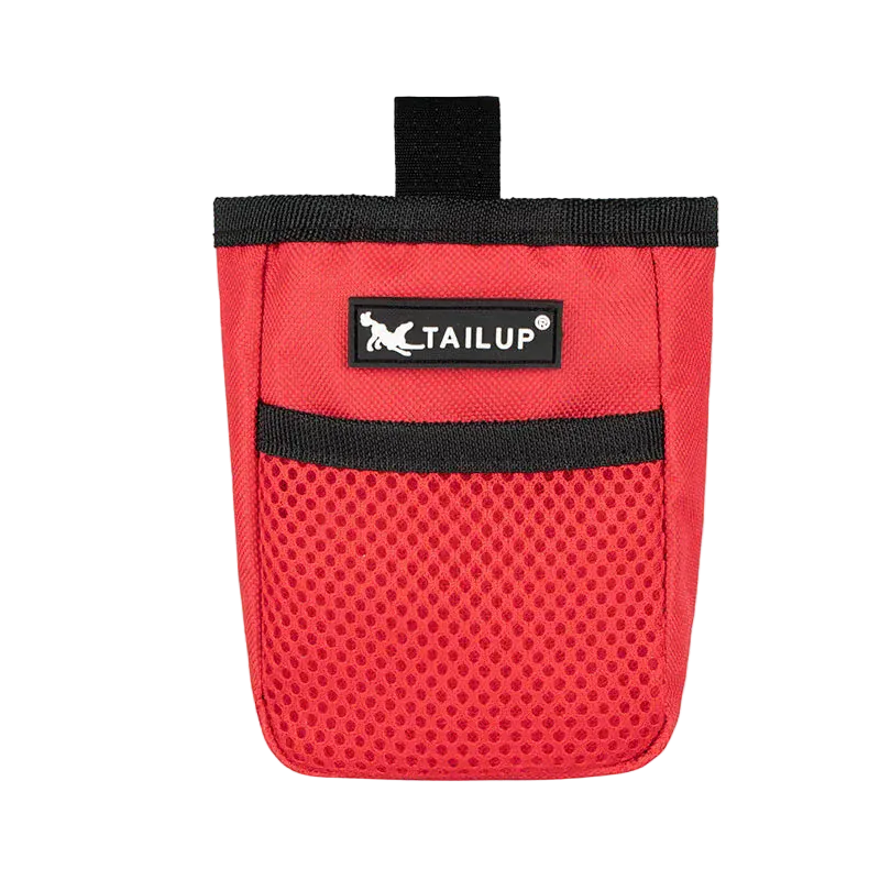 Pawmudder Pack & Pouches Red Compact Pet Training Treat Pouch with Easy-Access Clip