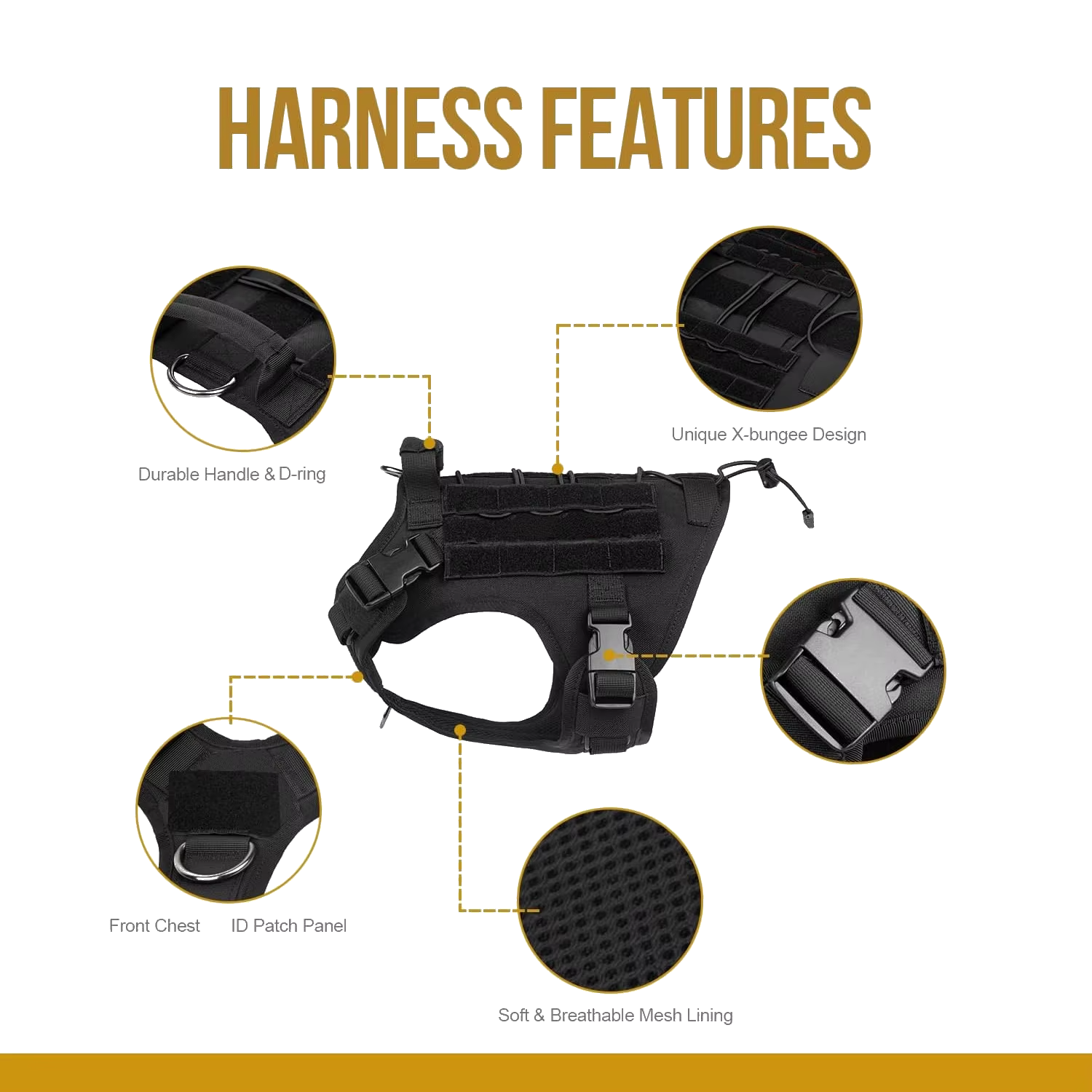 Tactical No-Pull Dog Harness with Handle