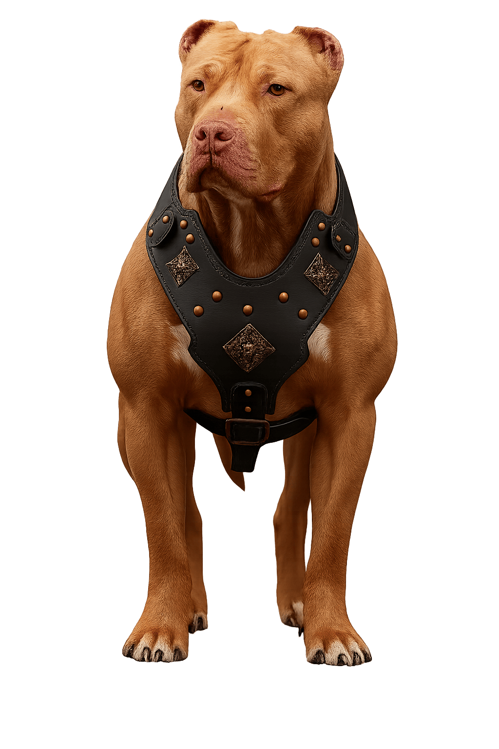 Pawmudder Harness Premium Leather Training Harness for Strong & Confident Dogs