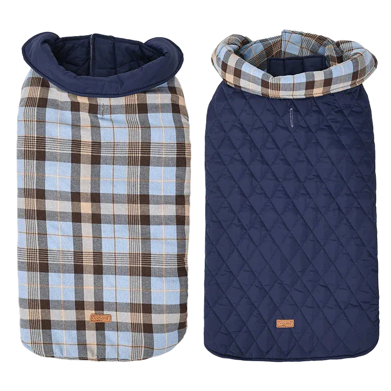 Pawmudder Clothing Blue / XS Reversible Waterproof Jacket – Ultra-Warm Quilted Coat