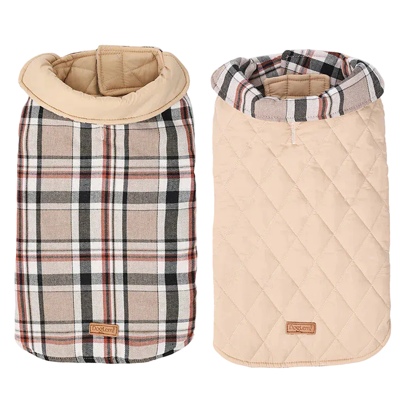 Pawmudder Clothing Beige / XS Reversible Waterproof Jacket – Ultra-Warm Quilted Coat