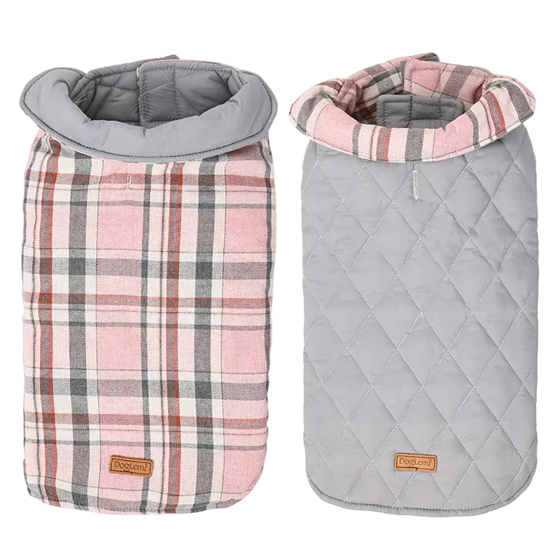 Pawmudder Clothing Pink / XS Reversible Waterproof Jacket – Ultra-Warm Quilted Coat