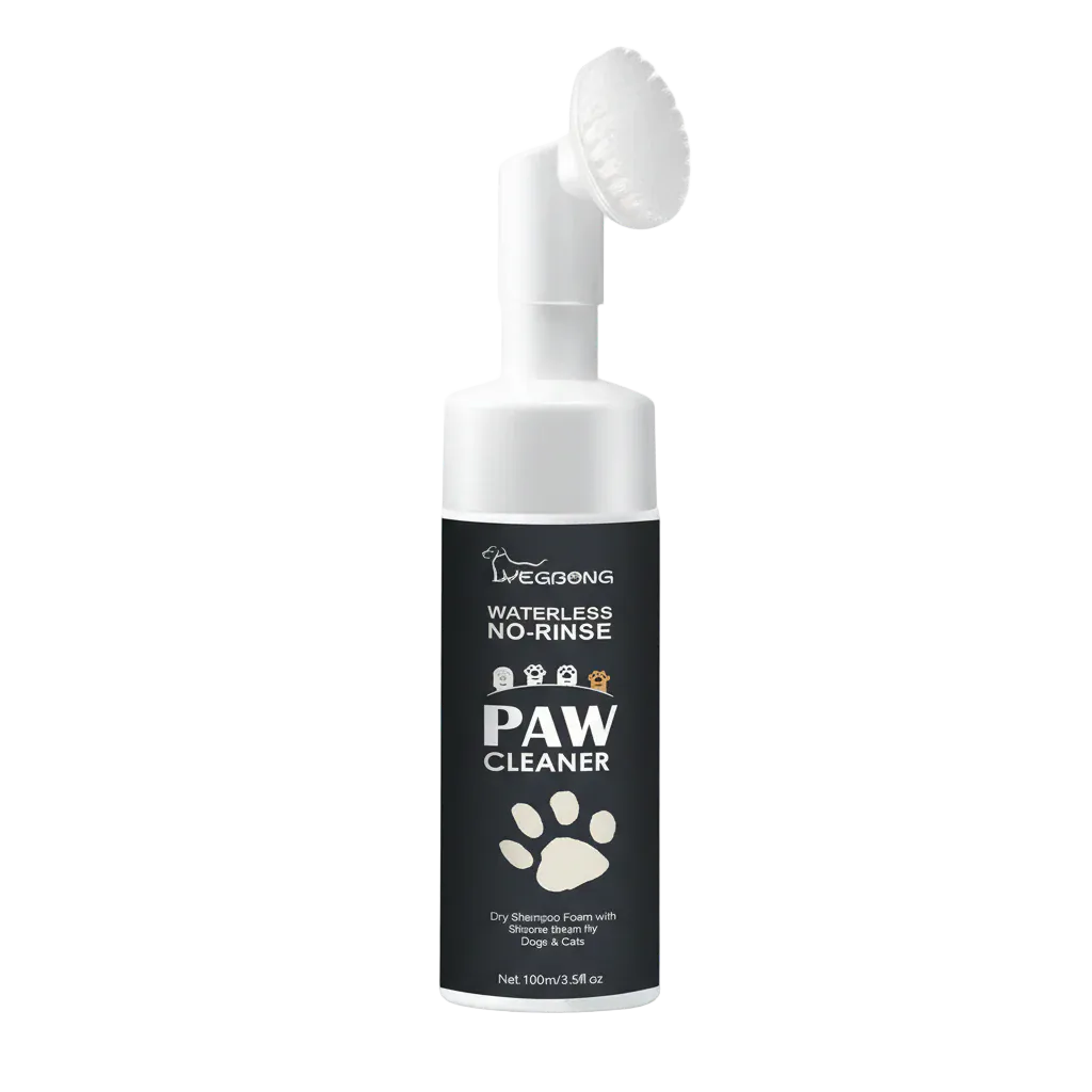 Pawmudder Paw Care Paw Cleaner Waterless Paw Cleaner Foam with Gentle Silicone Brush 100ml