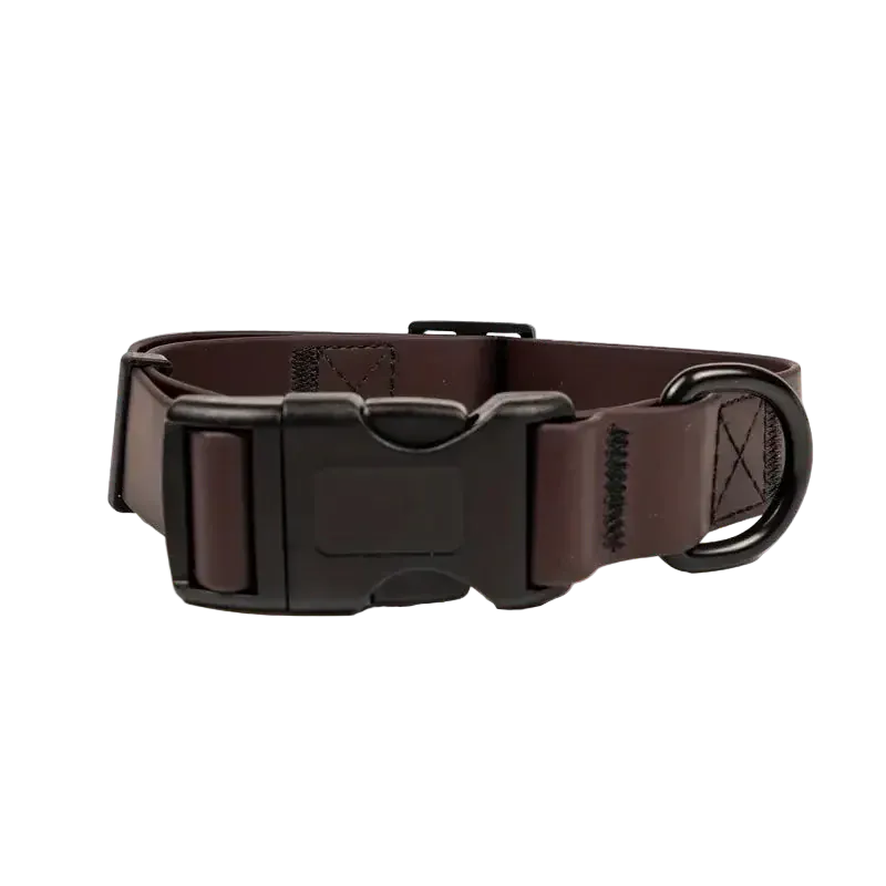Pawmudder Collar Brown / S Waterproof PVC Dog Collar – Durable, Adjustable & Adventure-Ready