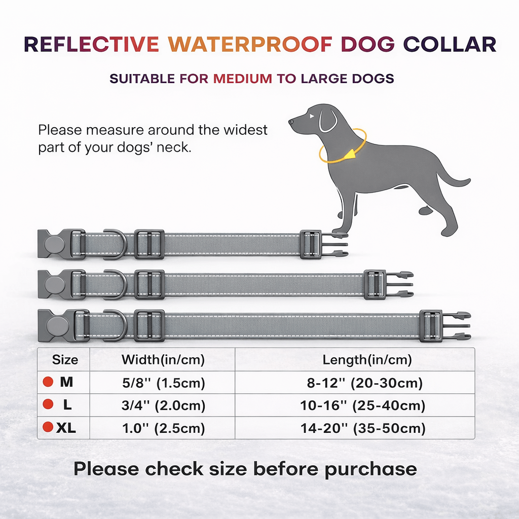 Pawmudder Collar Waterproof PVC Dog Collar – Durable, Adjustable & Adventure-Ready